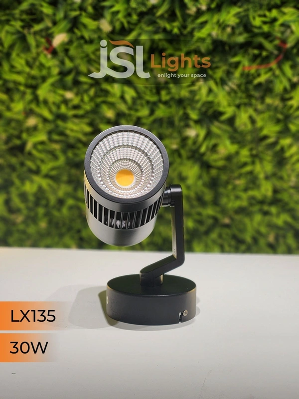 LX 135 30W LED Wall Spotlight Black Body - 30W, 4000K, Black