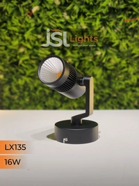 LX 135 16W LED Wall Spotlight Black Body - 16W, 6000K, Black