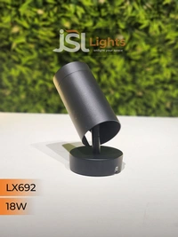 LX 692 18W LED Wall Spotlight Black Body - 18W, 4000K, Black