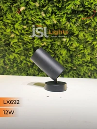 LX 692 12W LED Wall Spotlight Black Body - 12W, 6000K, Black