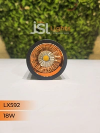 LX592 18W Round Black RG Surface Cylinder Light - 18W, 3000K