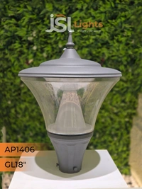 JSL 1406 30W 18" Round Pillar Post Gate Light - Gate Light 20"