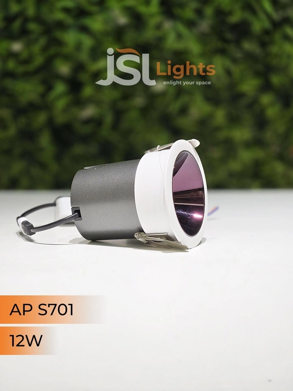 APRA S 701 12W PKW PB Round Deep Recessed COB Downlight - 12W, 4000K