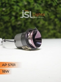 APRA S 701 18W BK PB Round Deep Recessed COB Downlight - 18W, 3000K