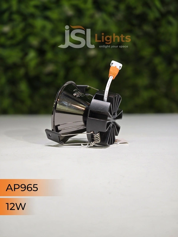 APRA 965 12W PB Round Deep Recessed COB Downlight - 12W, 3000K, PB