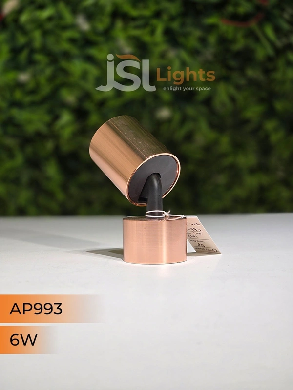 APRA Buy 993 6W LED Wall Focus Light – Rose Gold | Warm White 3000K Surface Mount - 6W, Rose Gold (RG)
