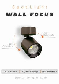 LX 993 PEARL METALLIC BLACK 6W - LED WALL FOCUS LIGHT - WARM WHITE 3000K - 6W, Pearl Black (PB)