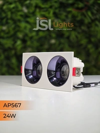 APRA567 24W PKW PB Square Recessed Linear COB Downlight - 24W, 4000K