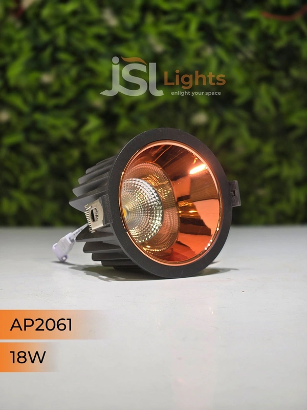 APRA 2061 18W Black RG Deep Recessed COB Downlight  - 18W, 3000K