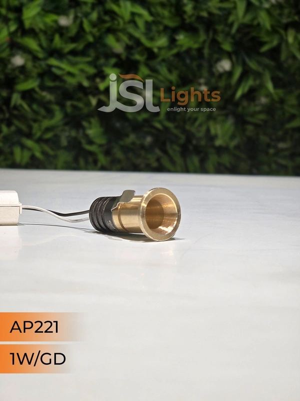 APRA  221 1W Black GD Deep Recessed COB Downlight - WW, BK GD