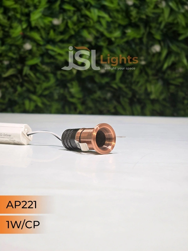 APRA  221 1W Black CP Deep Recessed COB Downlight - WW, BK CP