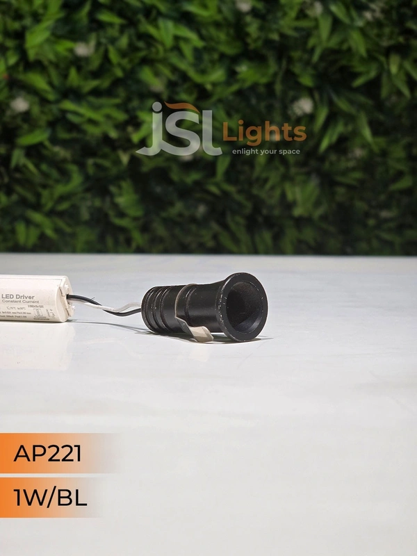 APRA  221 1W Black Deep Recessed COB Downlight - WW, BK BK