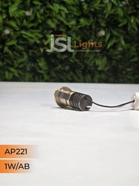 APRA  221 1W Black AB Deep Recessed COB Downlight - WW, BK AB