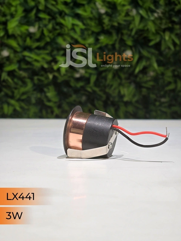 LX 441 3W Black RG Deep Recessed COB Downlight - 3W, 4000K, BK RG