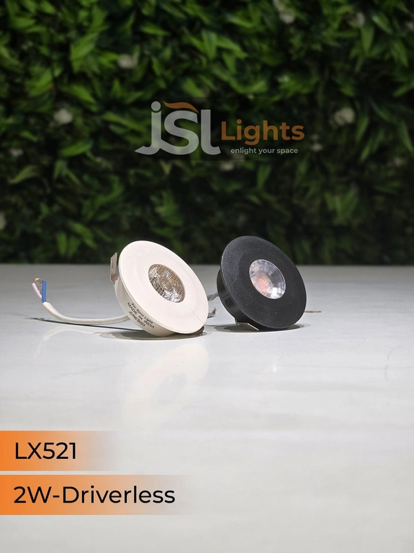 LX 521 2W Black Deep Recessed COB Downlight - 3000K, Black