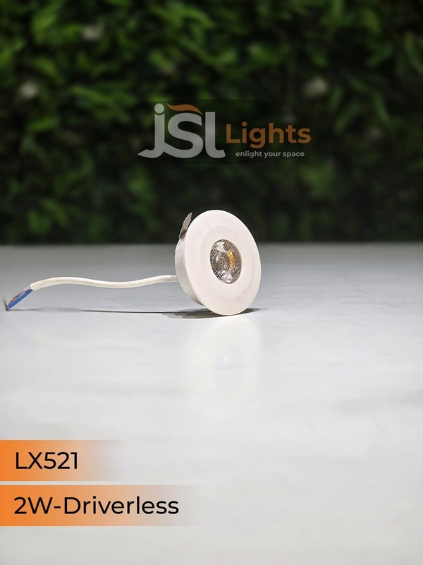 LX 521 2W White Deep Recessed COB Downlight - 6000K, White