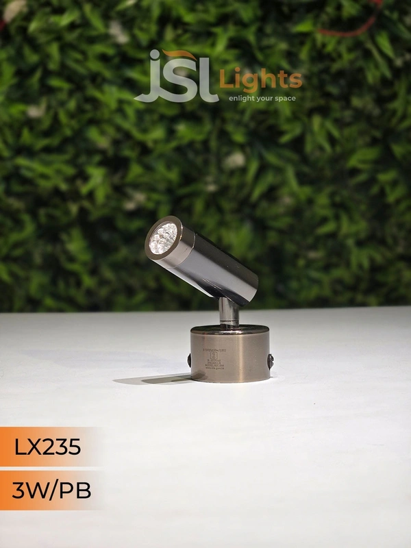 LX 235 Surface Wall Spot Focus Light – 3W / 6W / 10W | 3000K LED | Multiple Body Colours | Modern Picture Light - 3W, PB