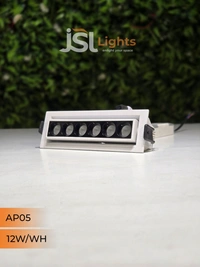 APRA 05 12W Linear Recessed COB Spotlight - 12W, 3000K, White