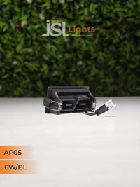 APRA 05 6W Linear Recessed COB Spotlight - 6W, 3000K, Black