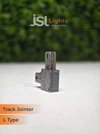 JSL APRA Spot Track Light PVC Straight Jointer  - L Jointer, Black