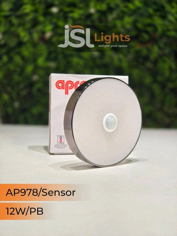 APRA Smart Motion Sensor LED Surface Panel Light 12W Round – AP978 Energy Efficient Diffuser Light - PB