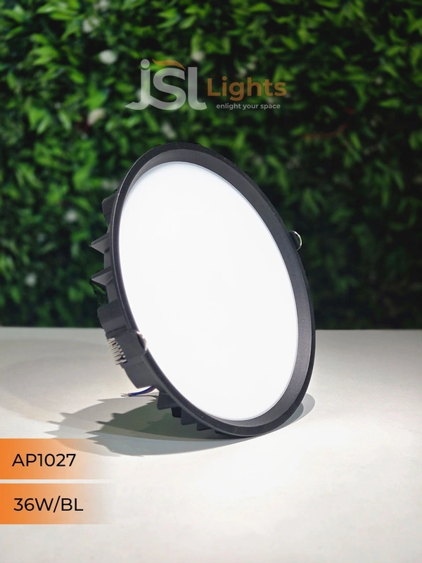 APRA 1027 36W RD Deep Down Diffuser Panel Led Light - 36W, 6000K, Black