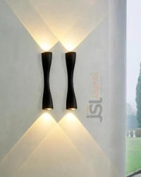 LX  LX 419 6W Black UP Down Outdoor Wall Light - 6W, 3000K, Black