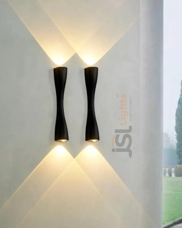 LX  LX 419 6W Black UP Down Outdoor Wall Light - 6W, 3000K, Black