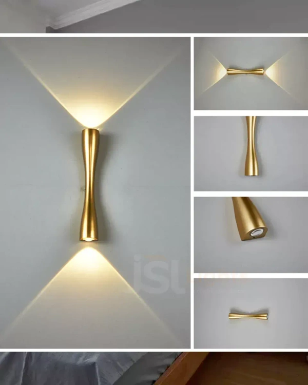 LX  LX 419 6W Golden UP Down Outdoor Wall Light - 6W, 3000K, Golden