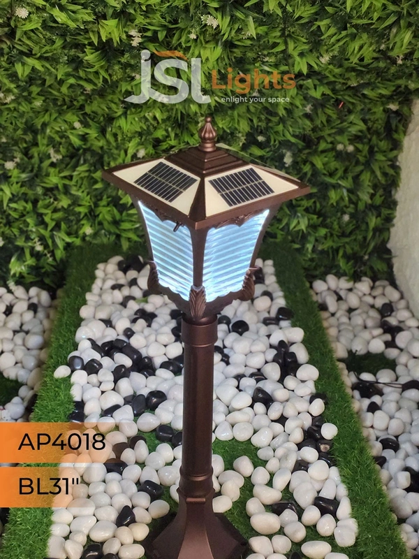 APRA APT4018 5W 31 Inches Solar 3CCT Outdoor Bollard Light - Bollard Light