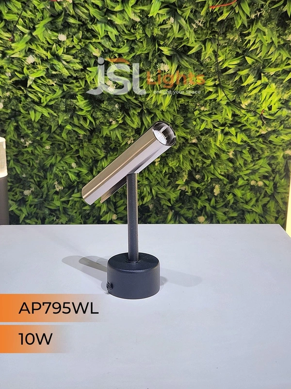 APRA AP795 10W Black PB Surface Wall Cob Focus Light - 10W, 3000K, Black PB