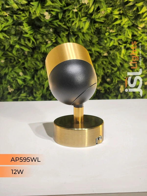 APRA AP595 12W Black RG Surface Wall 360° Cob Focus Light - 12W, 3000K, GD