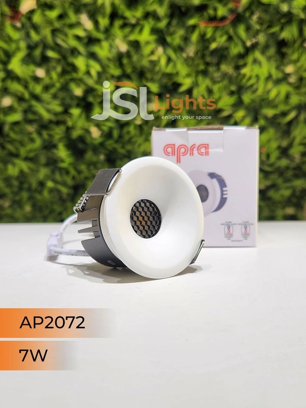 APRA AP 2072 7W White Deep Recessed COB Downlight - 7W, 4000K, White