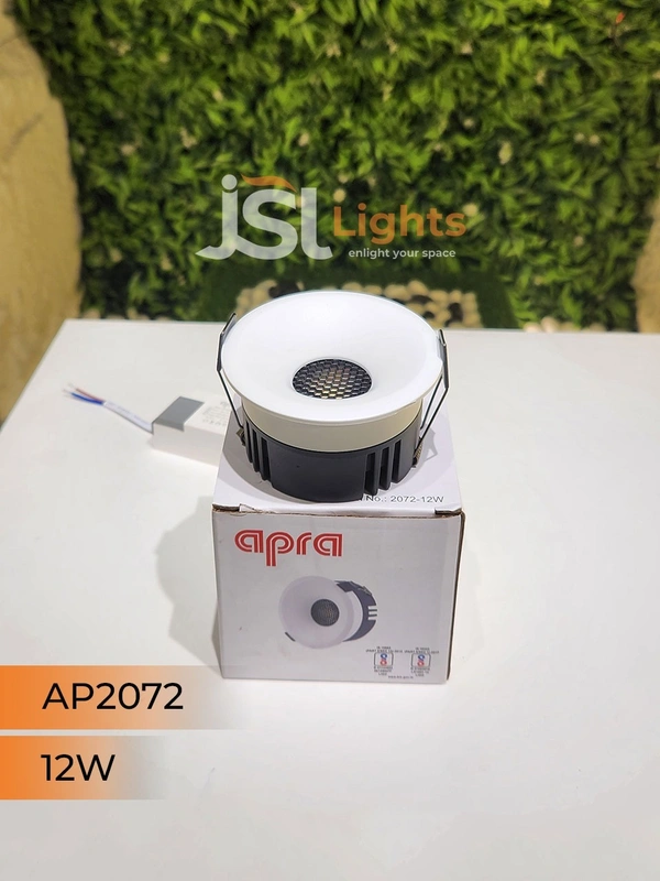 APRA AP 2072 12W White Deep Recessed COB Downlight - 12W, 4000K, White