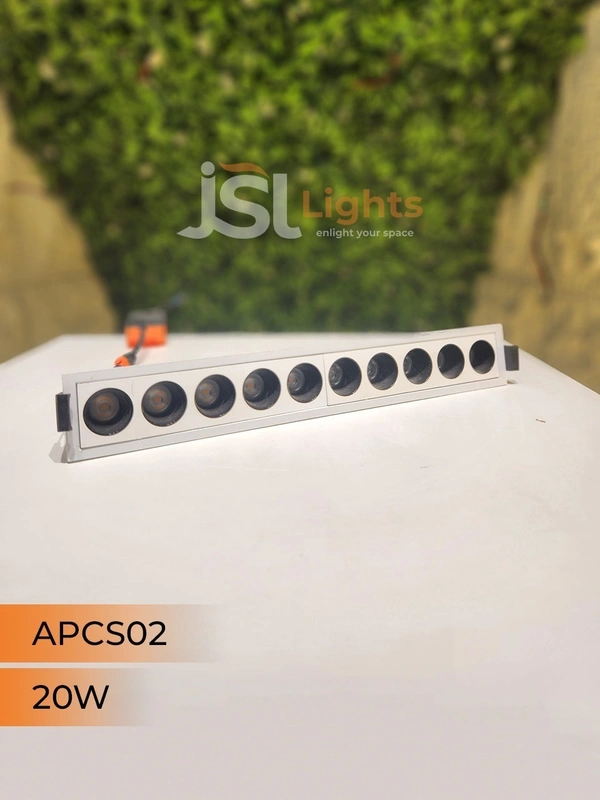 APRA AP CS02 20W  White Linea Recessed COB Spotlight - 20W, 3000K, White