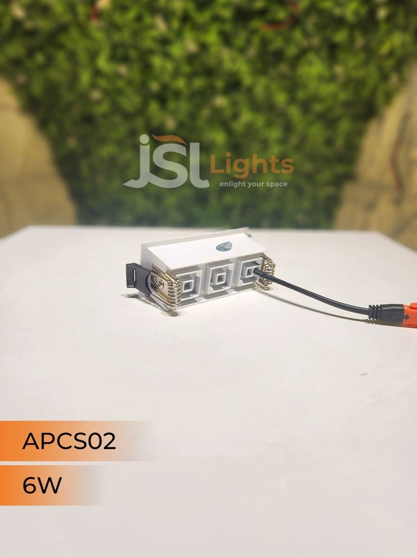 APRA AP CS02 6W Black Linea Recessed COB Spotlight - 6W, 4000K, Black