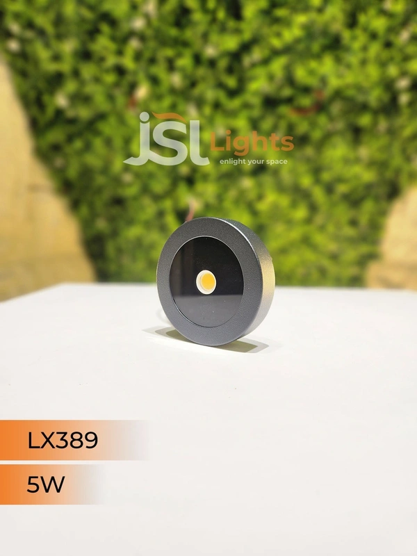 LX 389 5W Black Striker Round Surface Light - 5W, 4000K