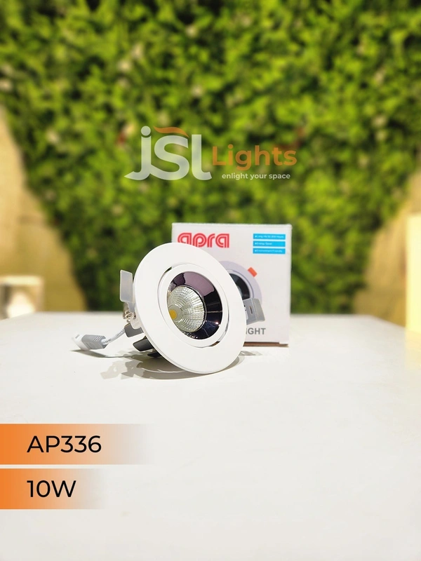APRA AP 336 Round Deep Recessed COB Downlight - 10W, 3000K