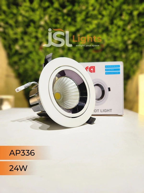 APRA AP 336 Round Deep Recessed COB Downlight - 24W, 6000K