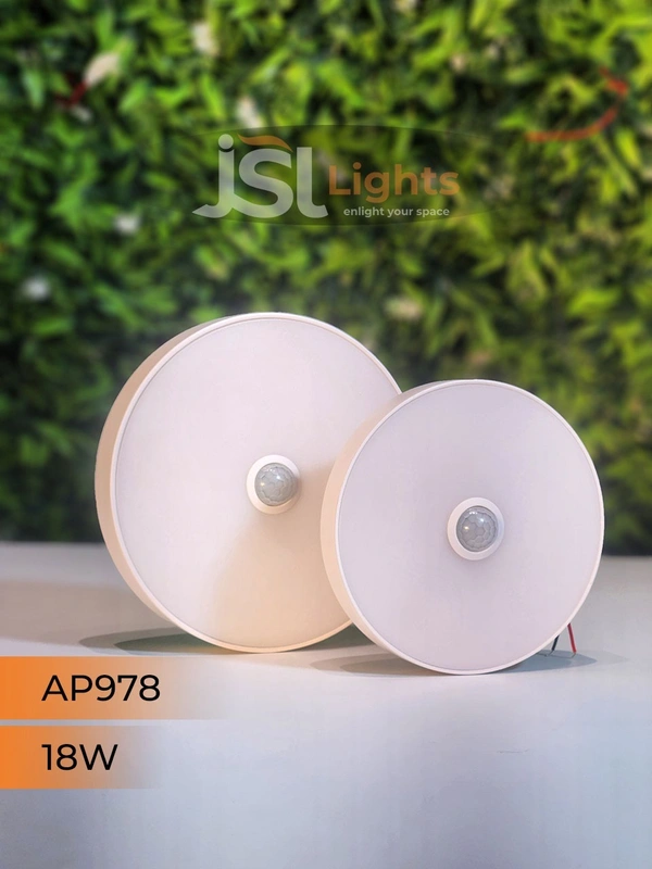 APRA 978 18W Sensor Round Surface Diffuser Panel Light - 18W, 4000K