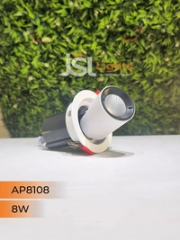 APRA 8108 8W Deep Recessed COB Pop Up Downlight - 8W, 3000K, White