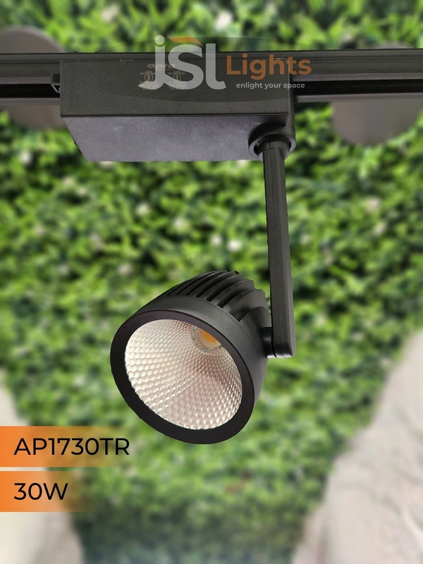 APRA 1730 30W LED Track Spotlight Black Body - 3000K, Black