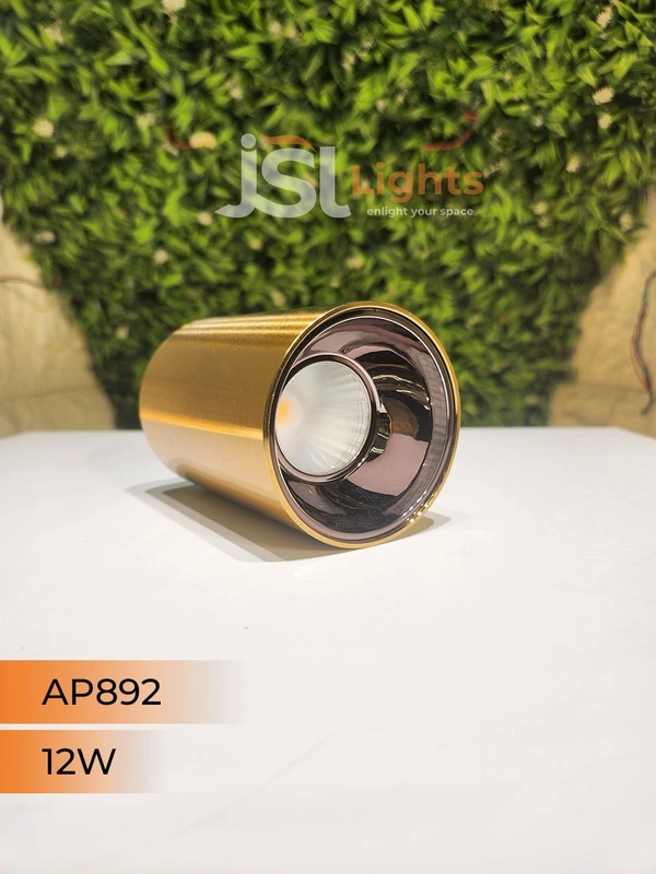 APRA AP892 12W Round GD Surface Cylinder Light - 12W, 3000K, GD