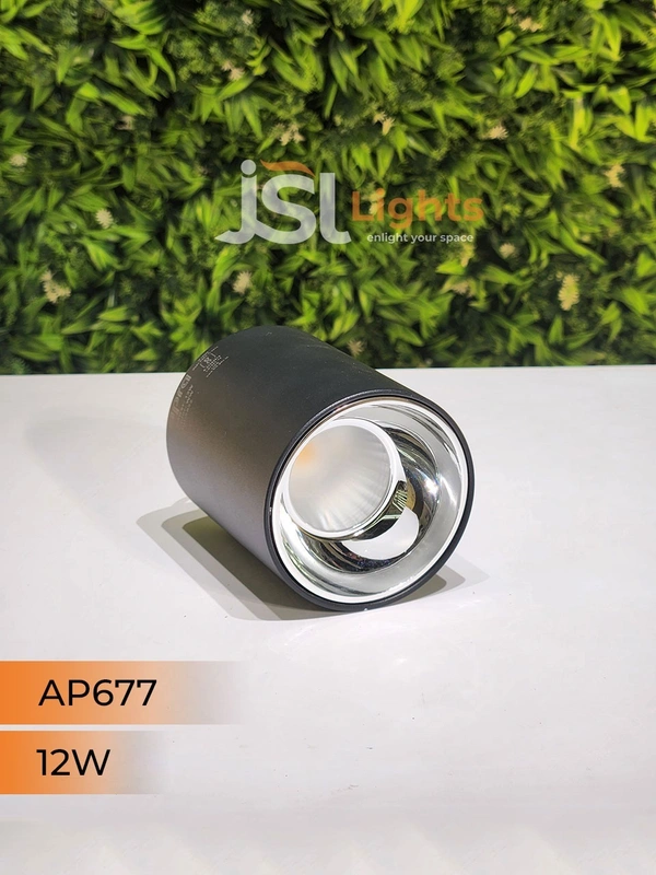 APRA AP677 12W Round Chrome Surface Cylindrical Light - 3000K