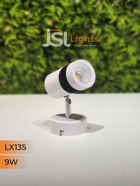 LX 135 9W LED Wall Spotlight White Body - 9W, 3000K, White