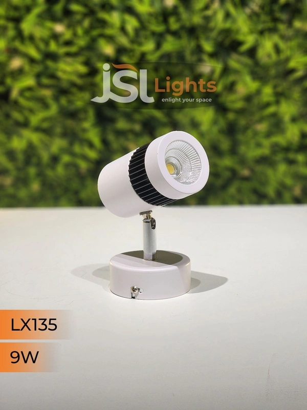 LX 135 9W LED Wall Spotlight White Body - 9W, 3000K, White