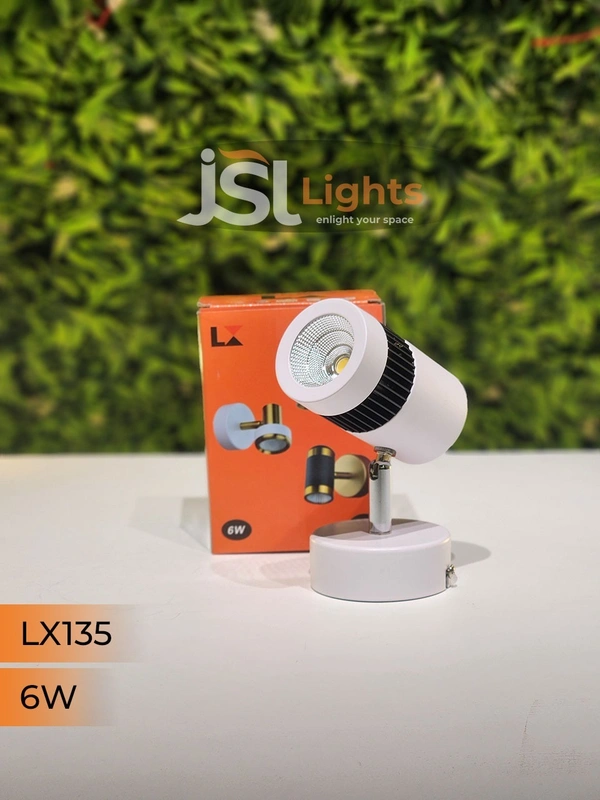 LX 135 6W LED Wall Spotlight White Body - 6W, 4000K, White
