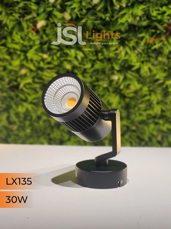 LX 135 30W LED Wall Spotlight Black Body - 30W, 4000K, Black