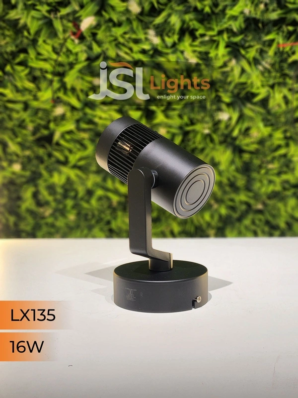 LX 135 16W LED Wall Spotlight Black Body - 16W, 6000K, Black
