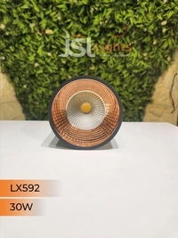LX592 30W Round Black RG Surface Cylinder Light - 30W, 3000K